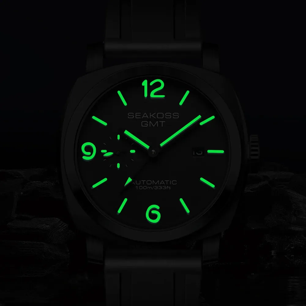10Bar GMT Diving Automatic Mechanical Watch Men 1963 Original ST2557 Movement 316L Luminous Calendar Sapphire Wristwatch