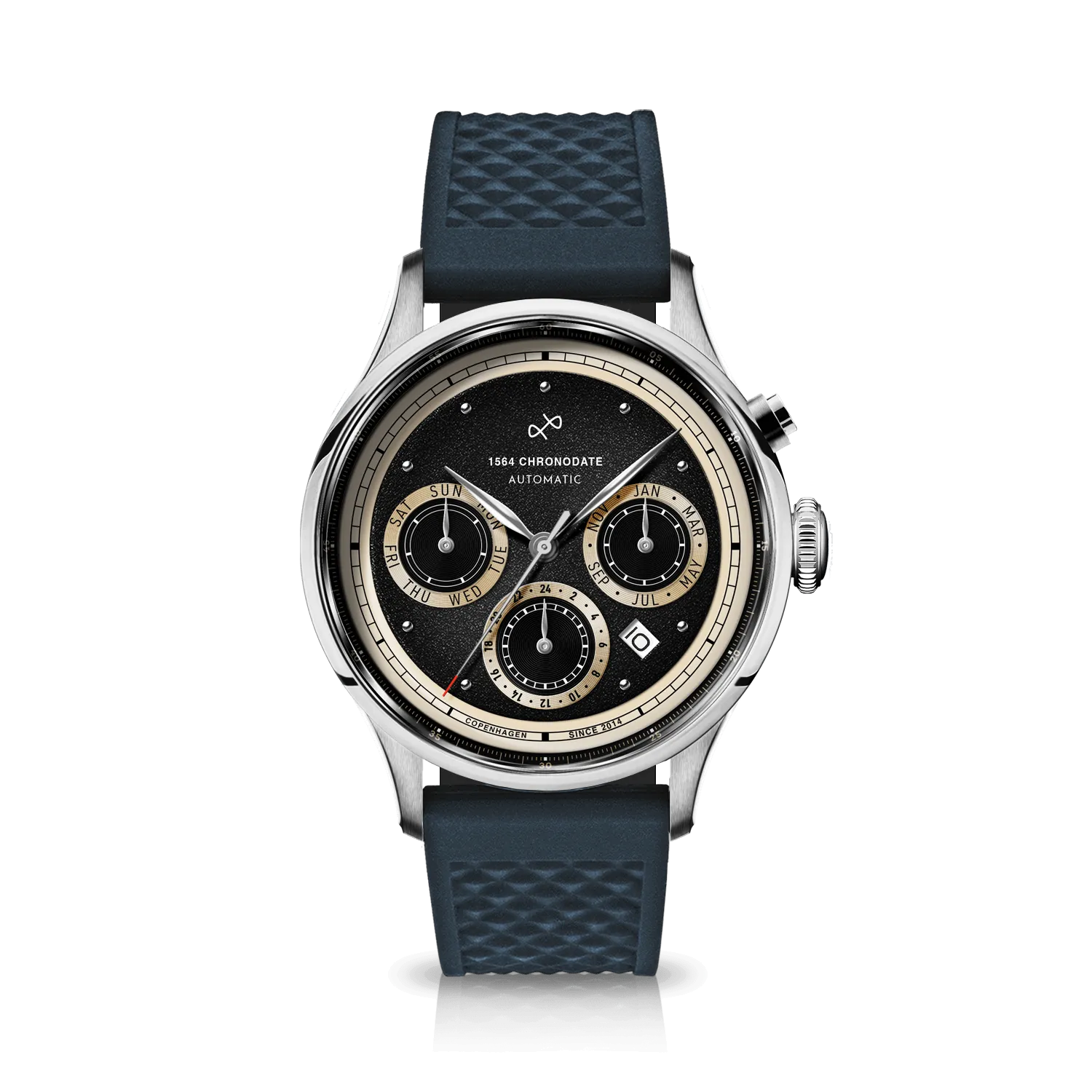 1564 Chronodate Automatic, Steel / Black