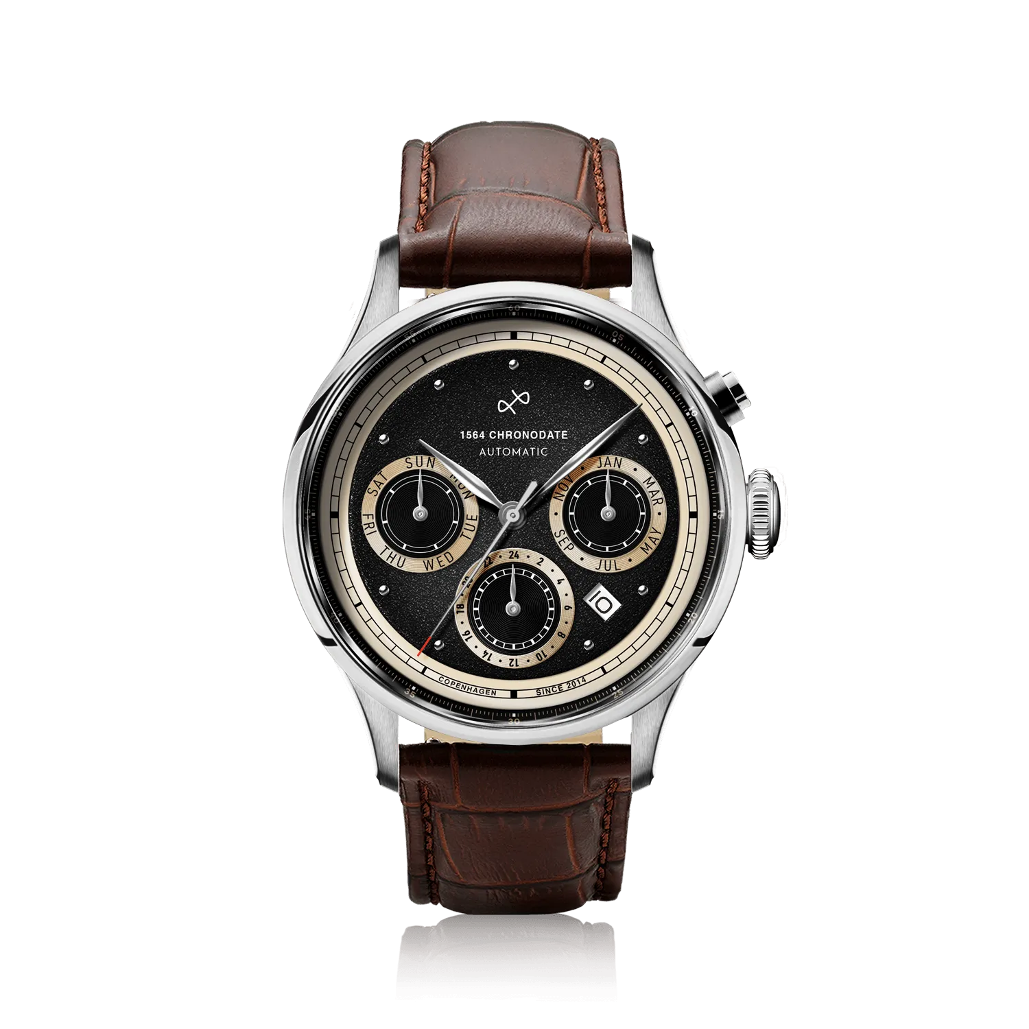 1564 Chronodate Automatic, Steel / Black