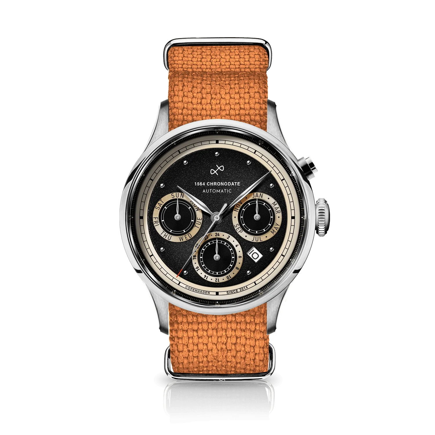 1564 Chronodate Automatic, Steel / Black