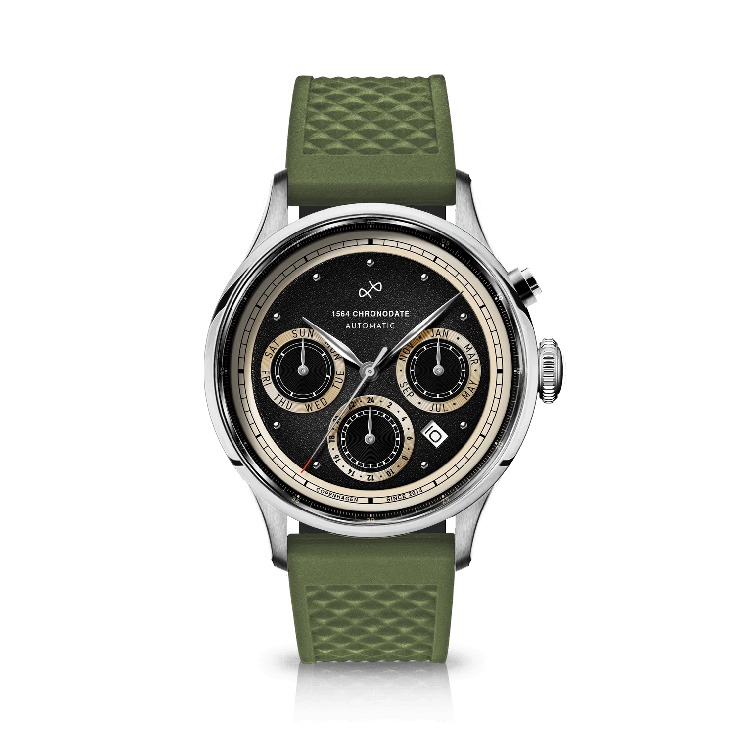 1564 Chronodate Automatic, Steel / Black