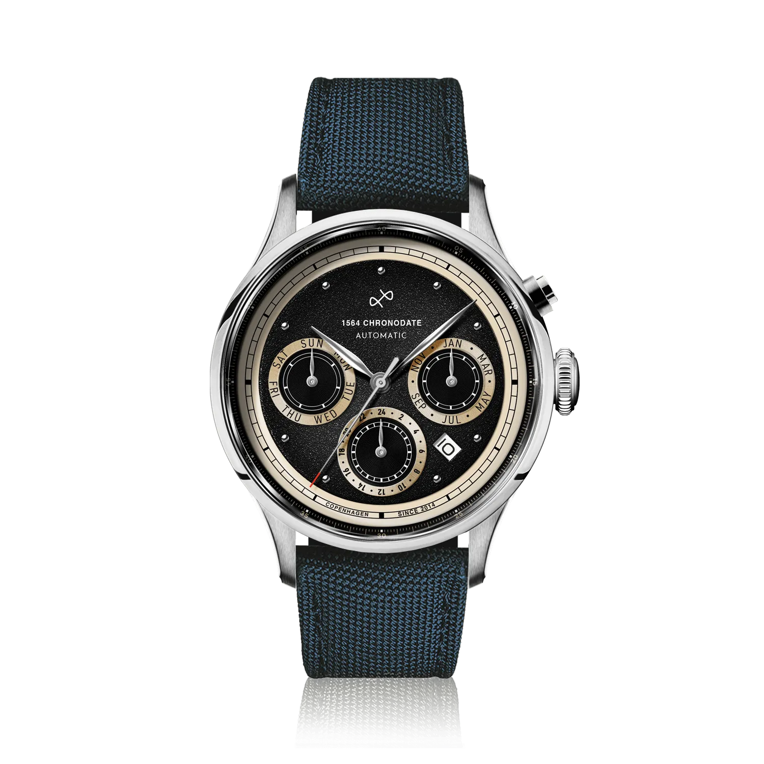 1564 Chronodate Automatic, Steel / Black
