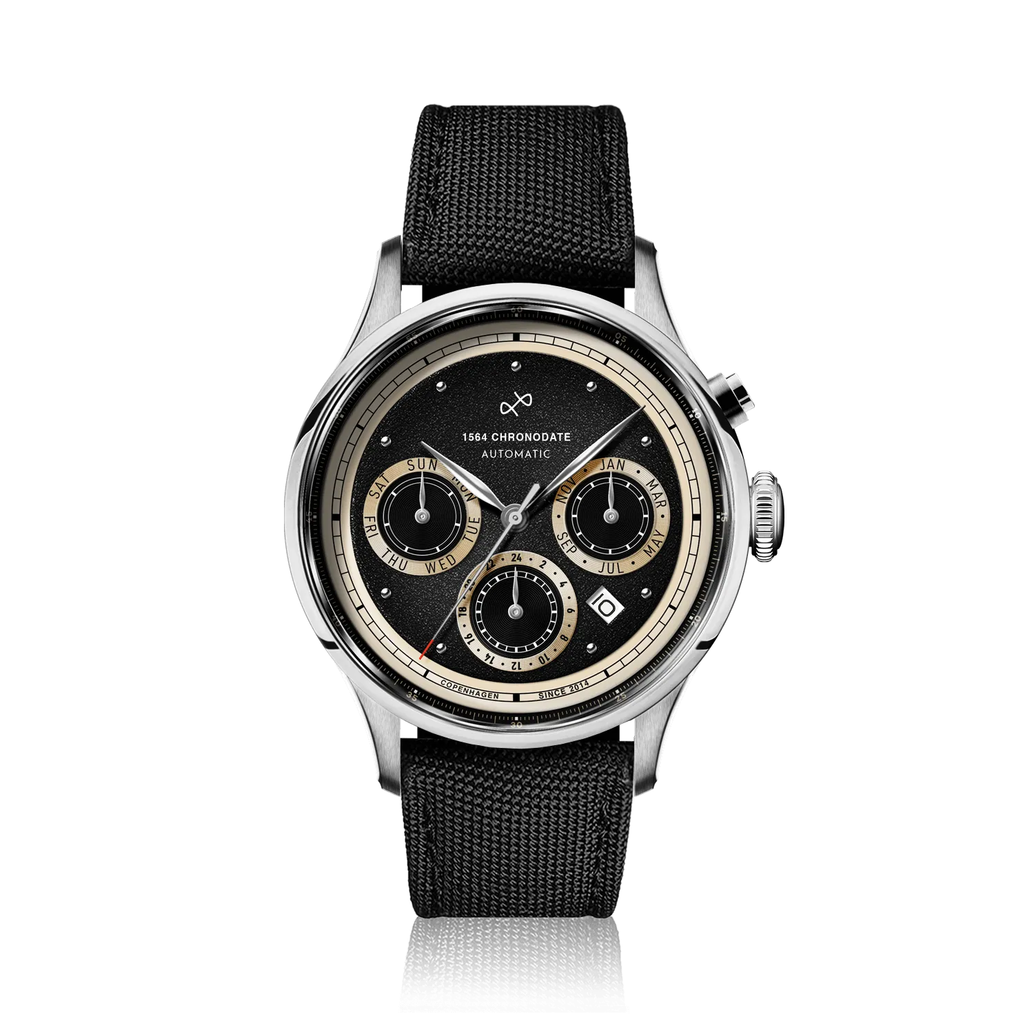 1564 Chronodate Automatic, Steel / Black