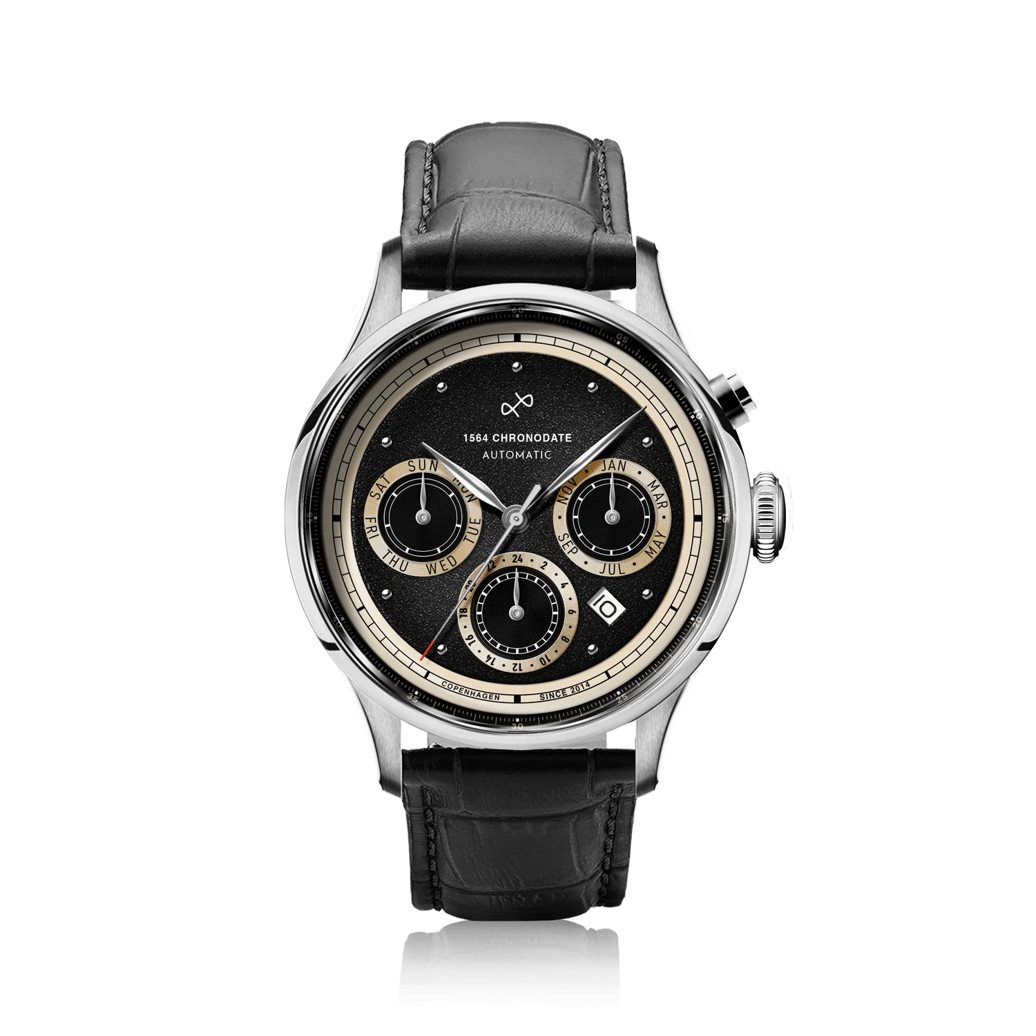 1564 Chronodate Automatic, Steel / Black