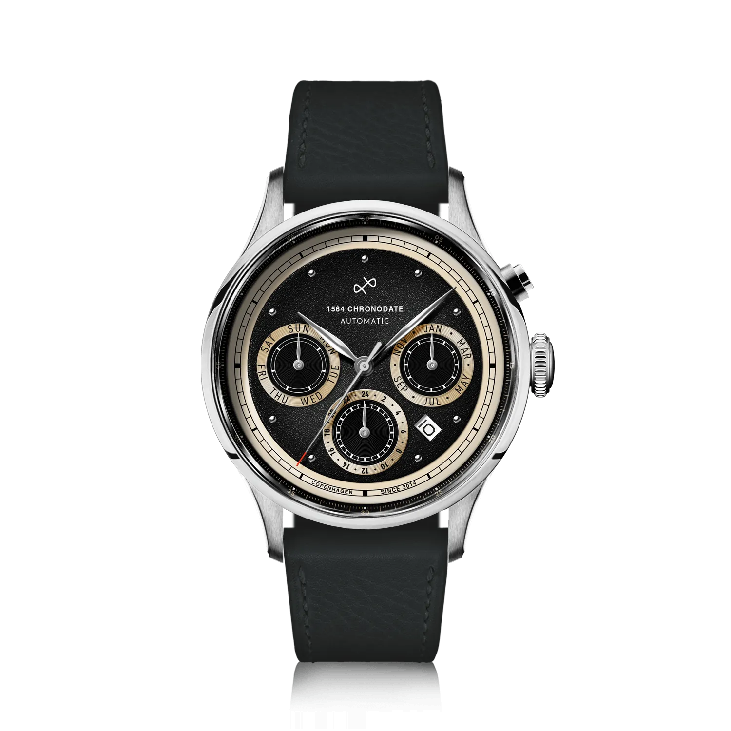 1564 Chronodate Automatic, Steel / Black