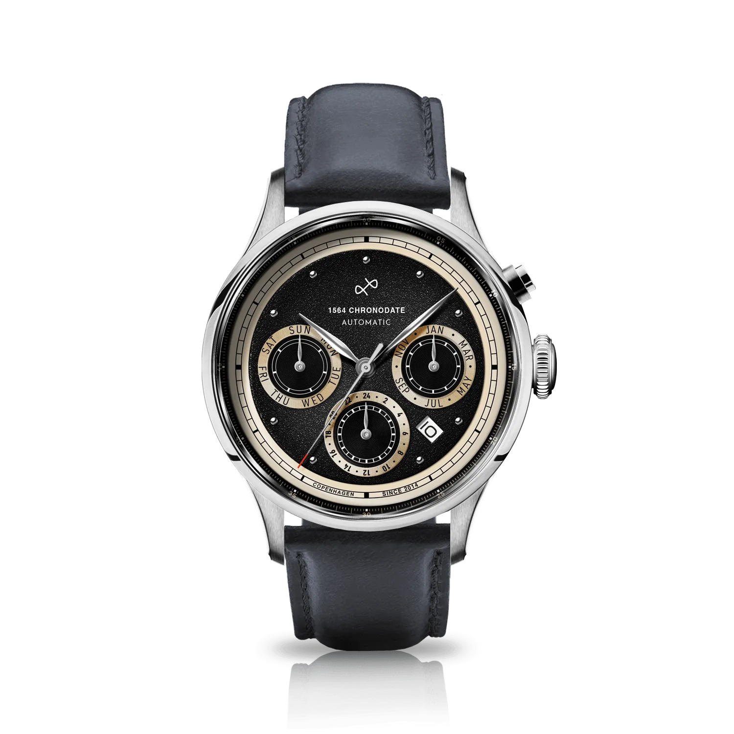 1564 Chronodate Automatic, Steel / Black