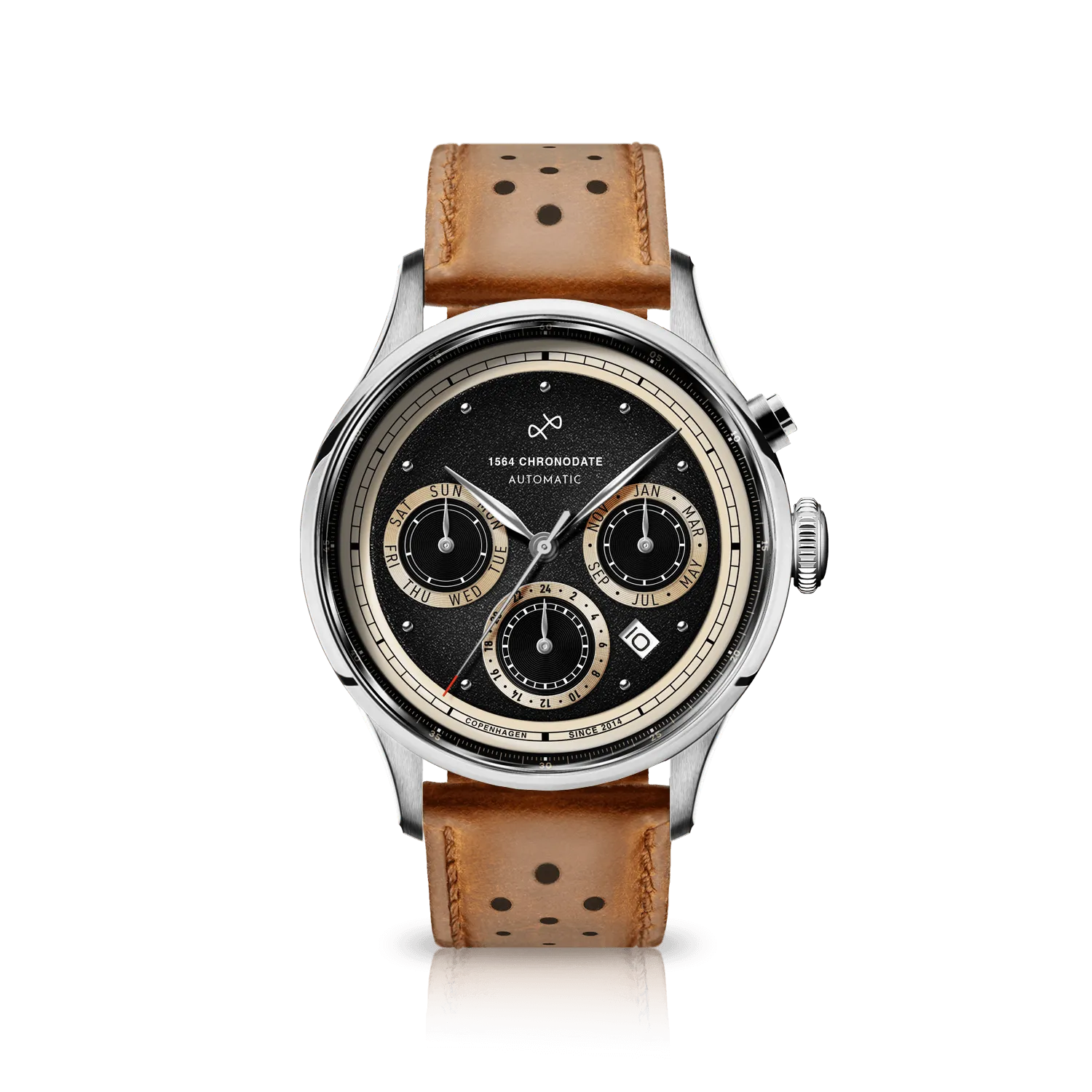 1564 Chronodate Automatic, Steel / Black