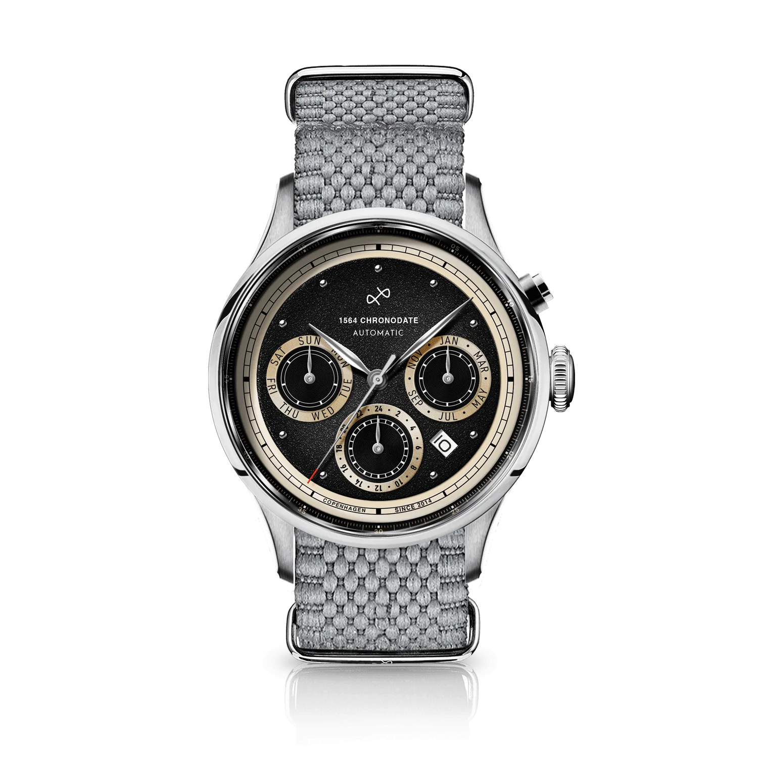 1564 Chronodate Automatic, Steel / Black