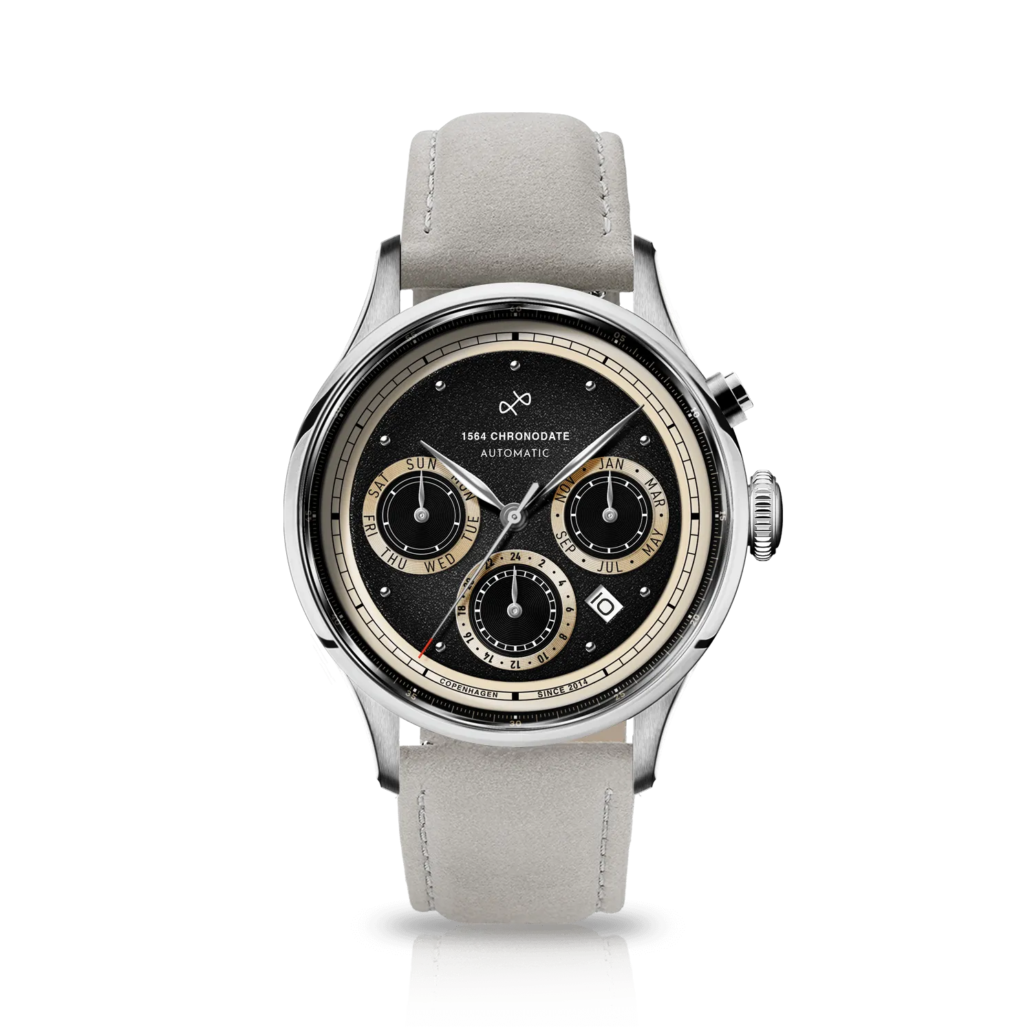 1564 Chronodate Automatic, Steel / Black