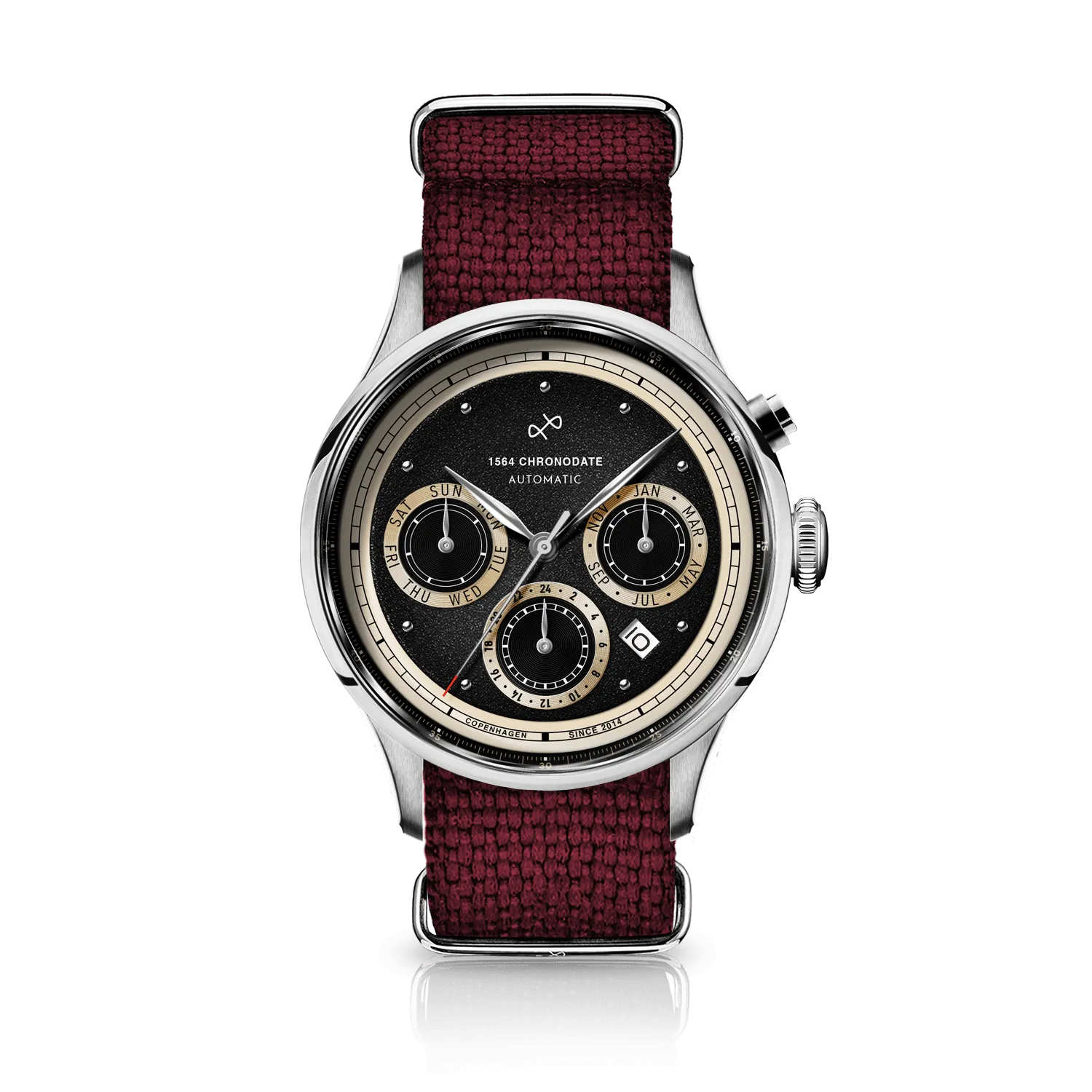 1564 Chronodate Automatic, Steel / Black