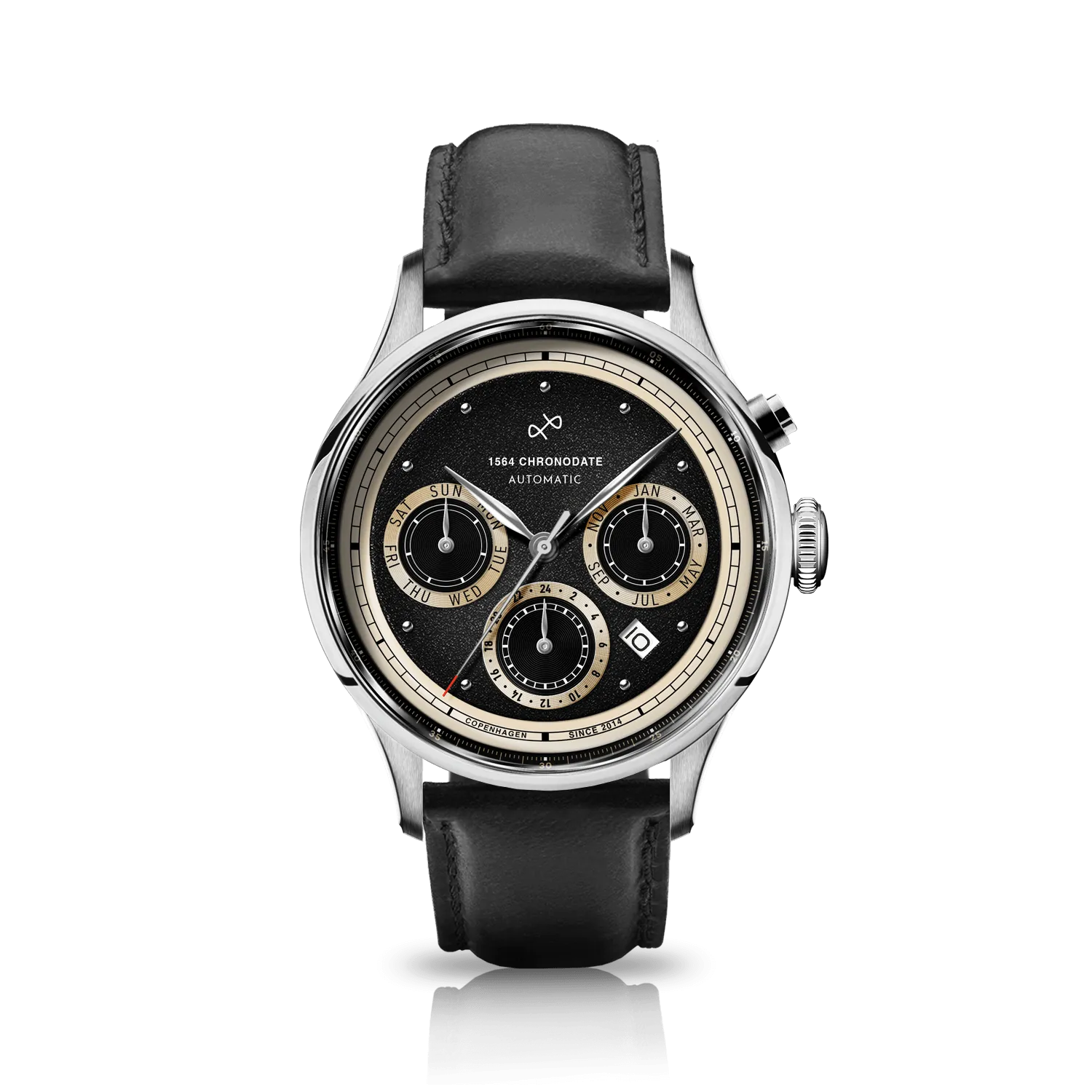 1564 Chronodate Automatic, Steel / Black