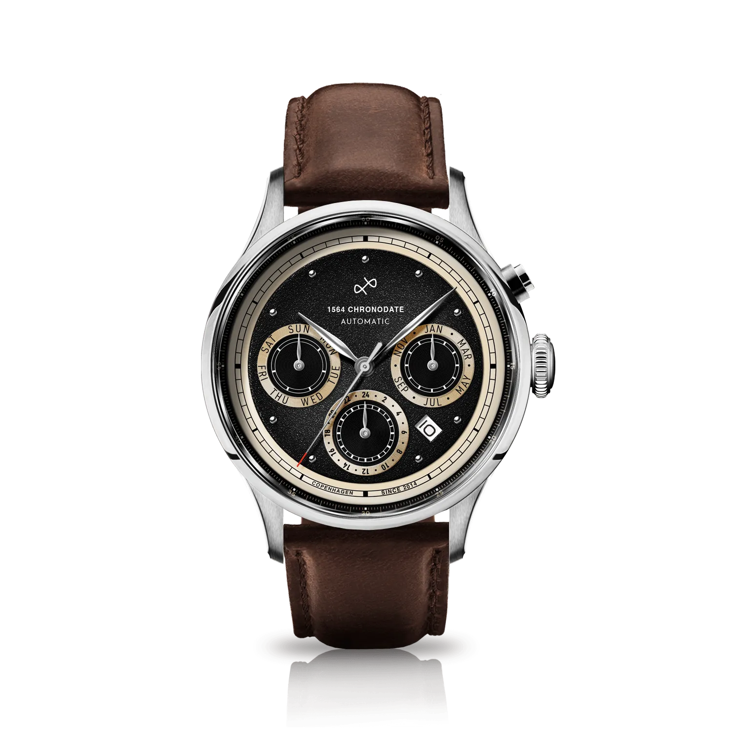 1564 Chronodate Automatic, Steel / Black
