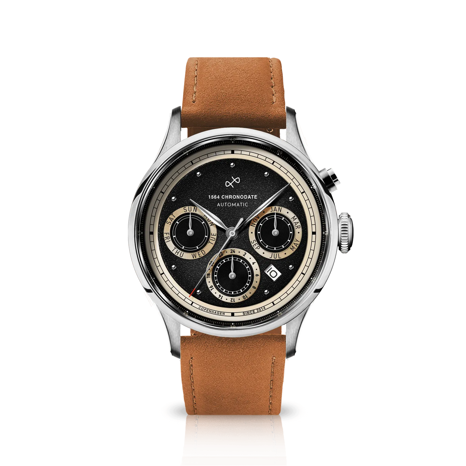 1564 Chronodate Automatic, Steel / Black