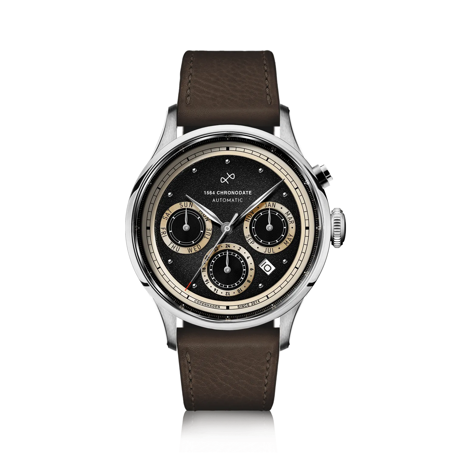 1564 Chronodate Automatic, Steel / Black