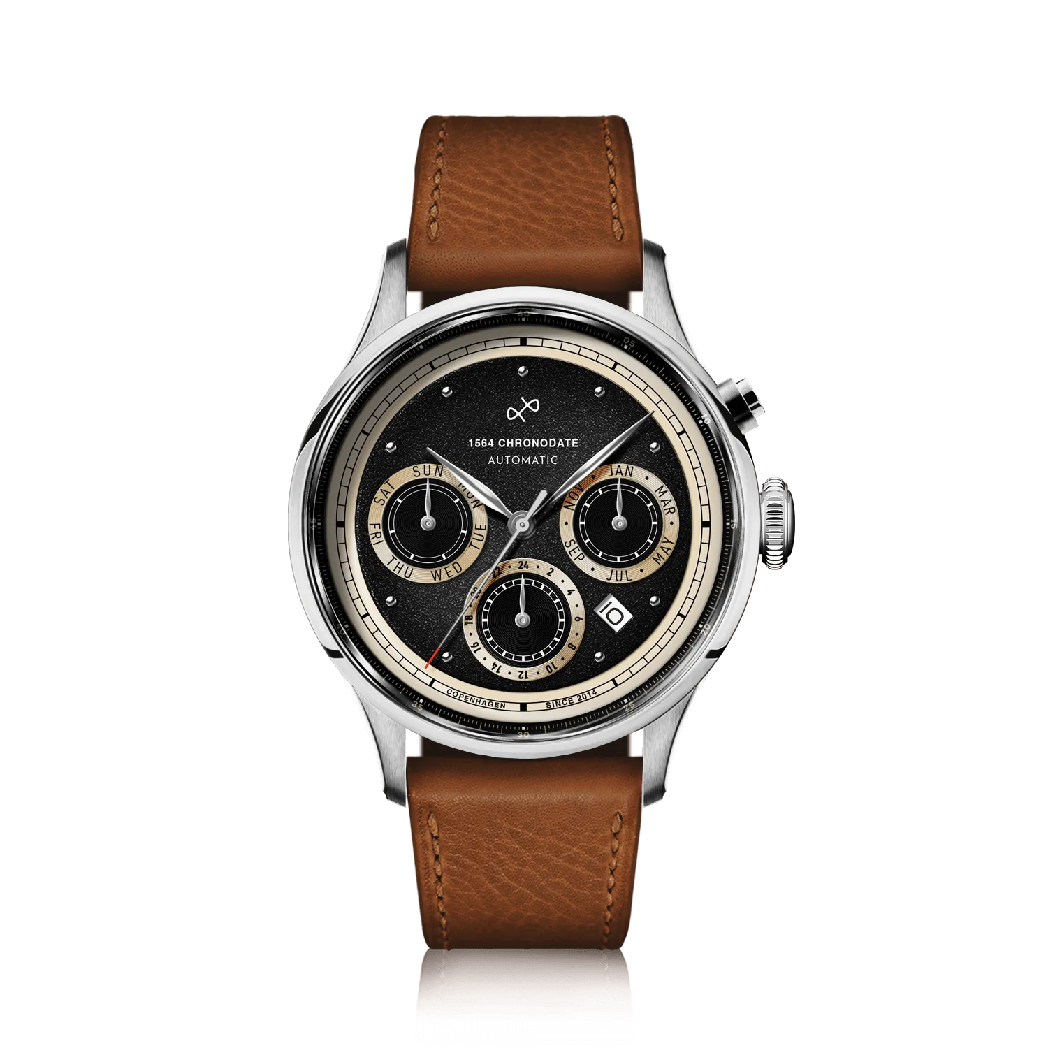 1564 Chronodate Automatic, Steel / Black