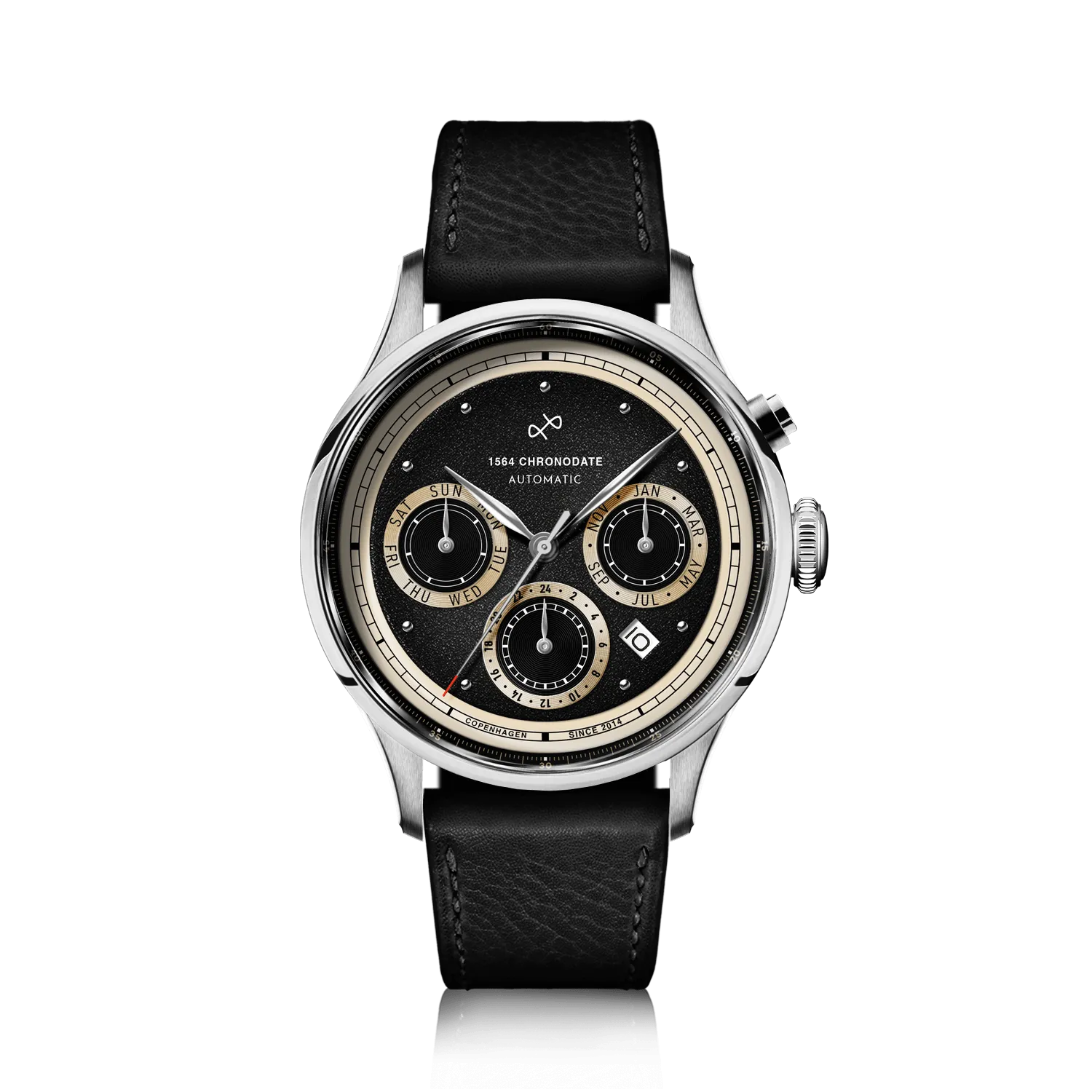 1564 Chronodate Automatic, Steel / Black