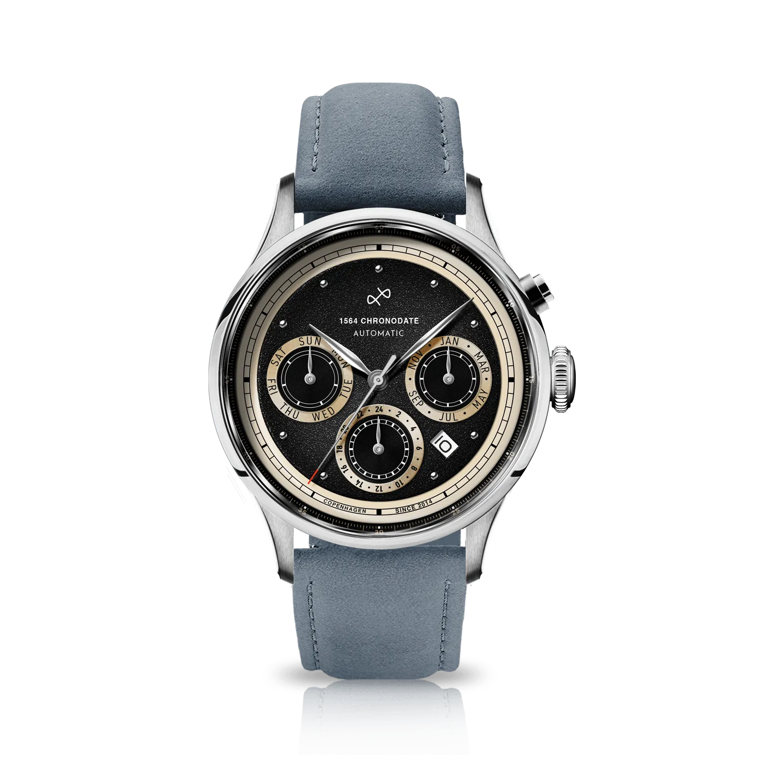 1564 Chronodate Automatic, Steel / Black