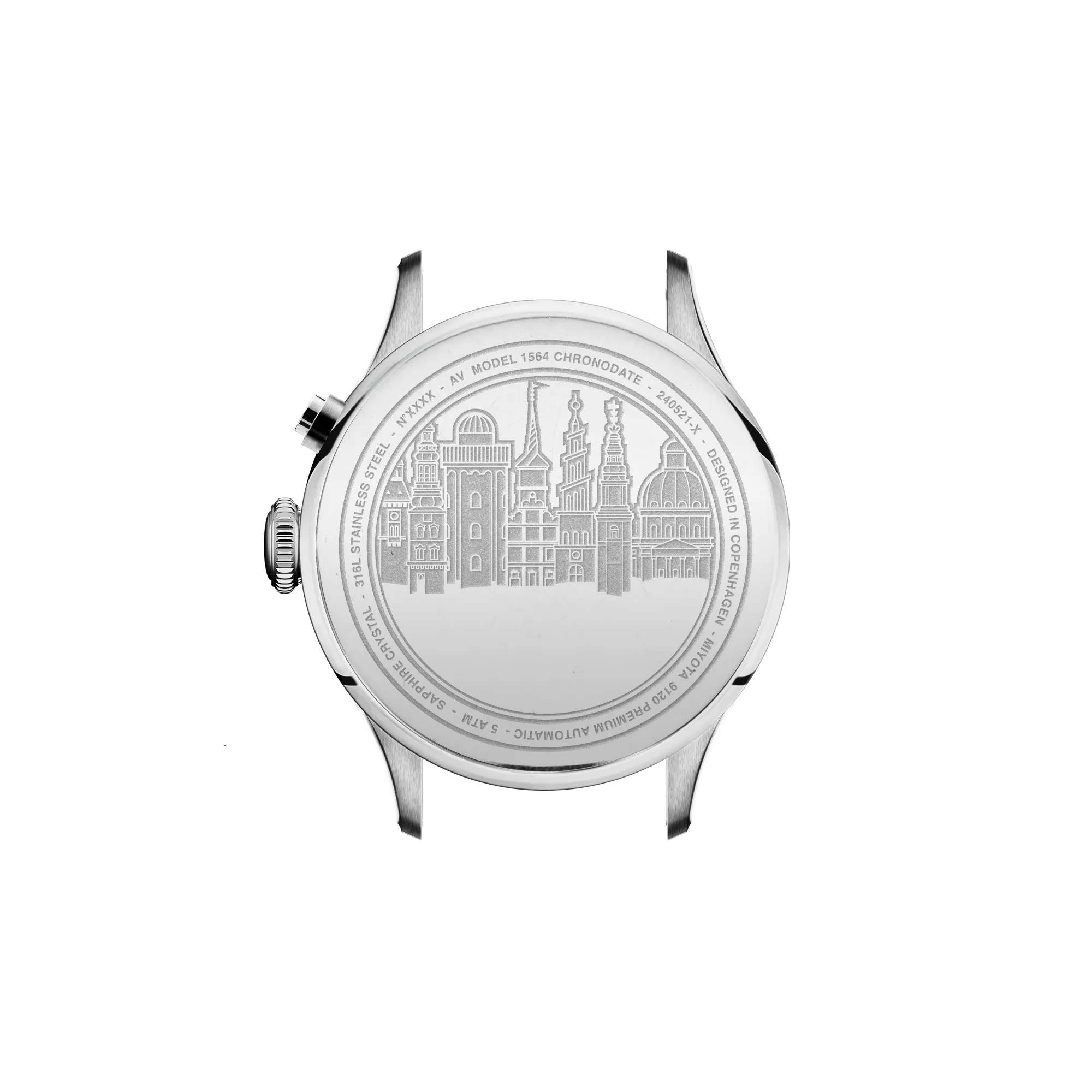 1564 Chronodate Automatic, Steel / Black