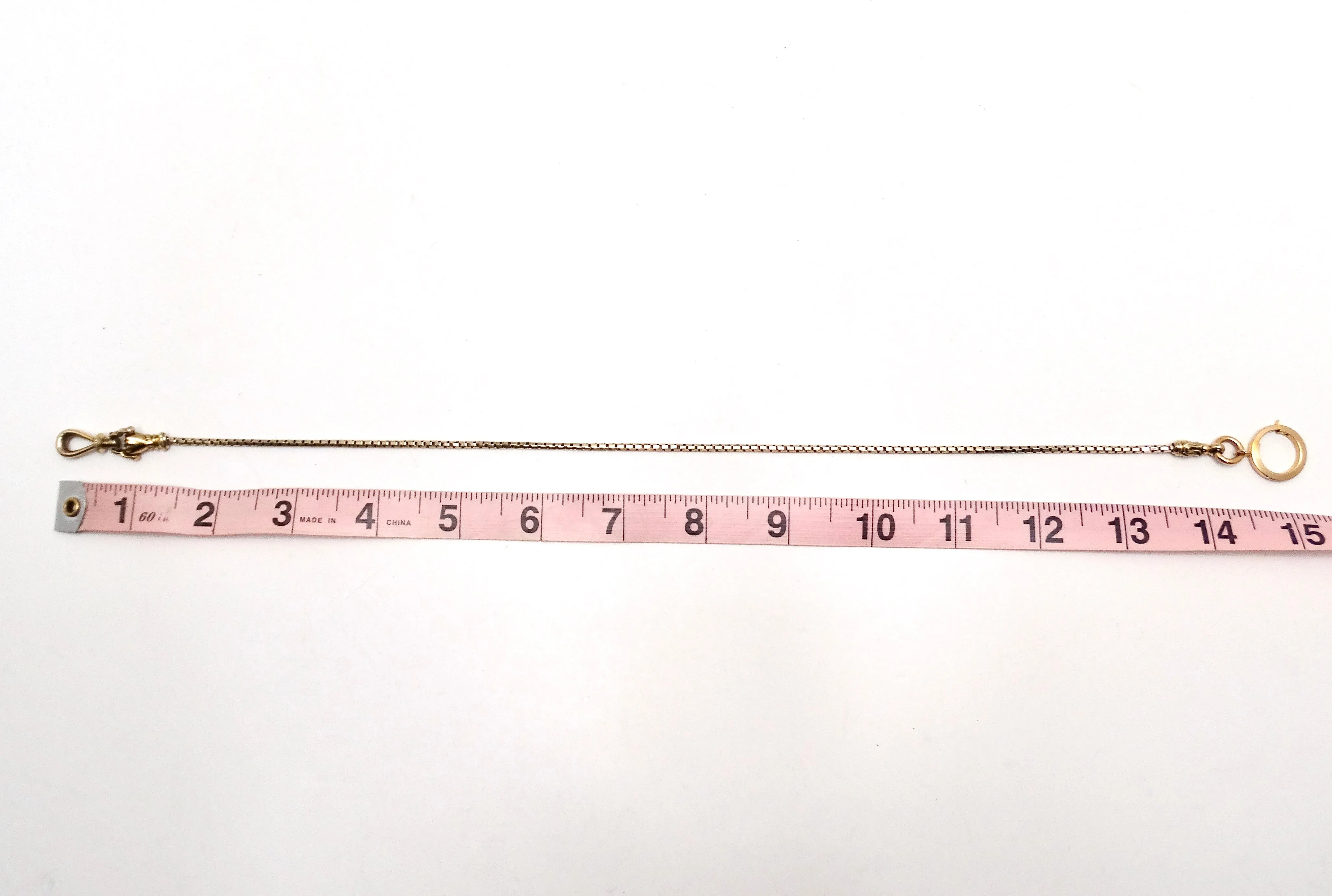 18k Gold Fist Pocket Watch Chain