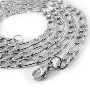 18K White Gold Figaro Chain
