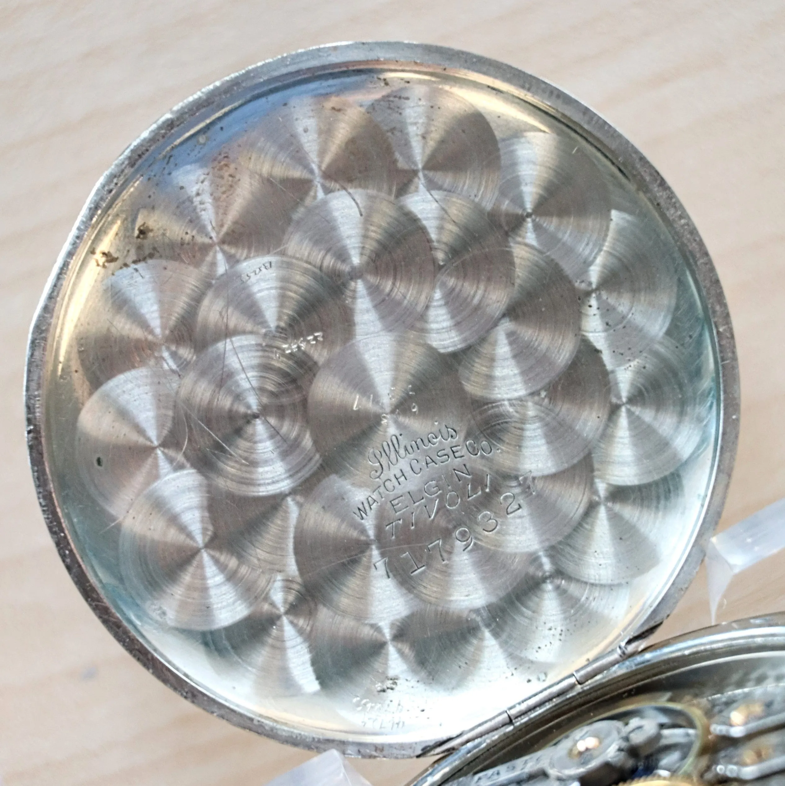 1904 ELGIN Pocket Watch Openface 16s Grade 241 17 Jewels Adjusted 14K White G.F.