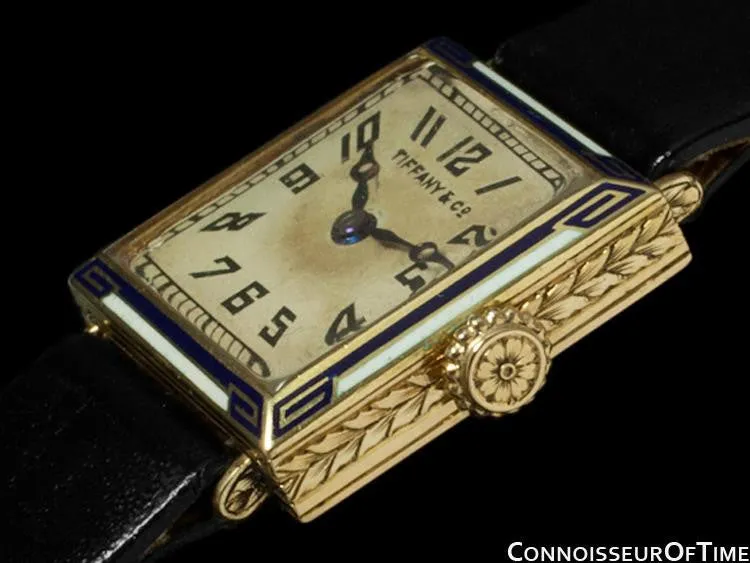 1920's Tiffany & Co. Ladies Vintage Watch - 18K Gold & Enamel