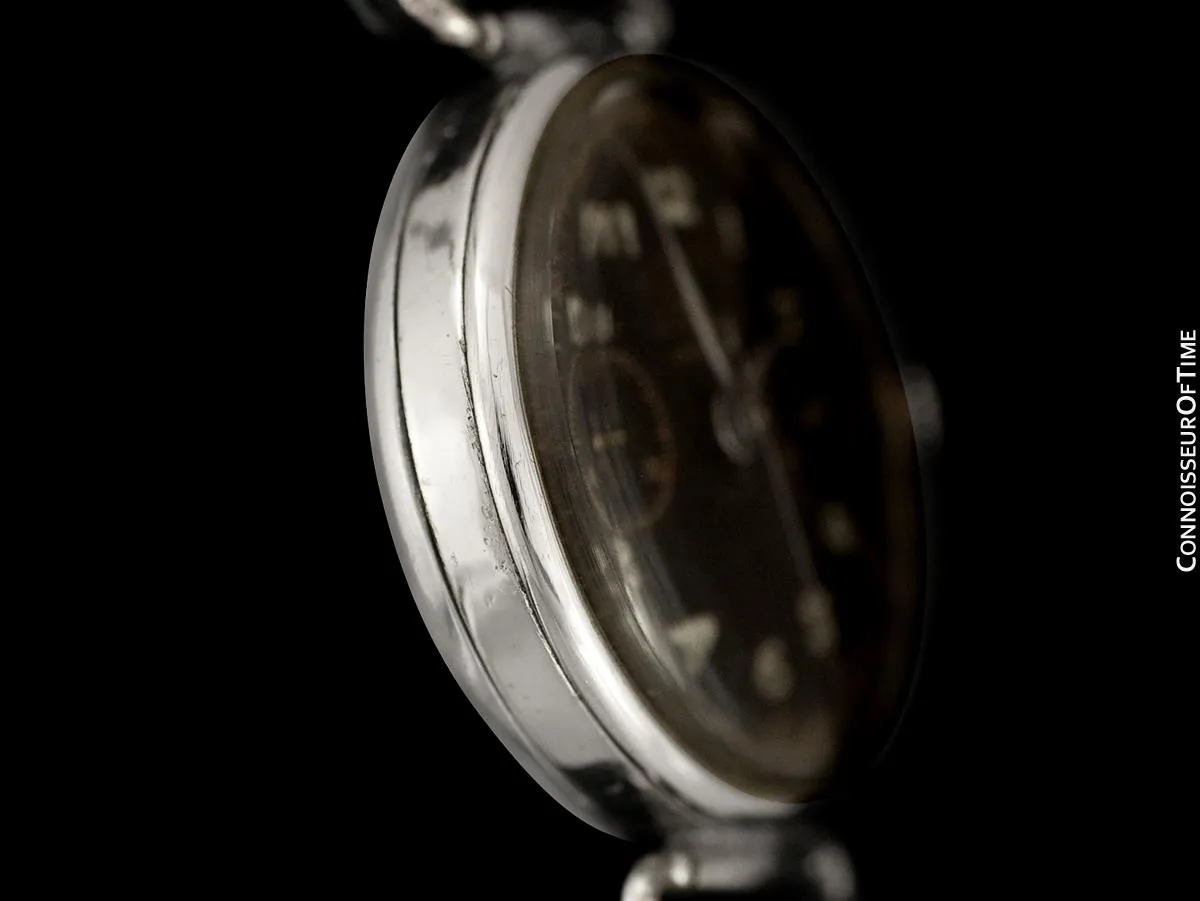 1930's Bovet Mono-Rattrapante Single Split Second Vintage Chronograph - Chrome & Stainless Steel