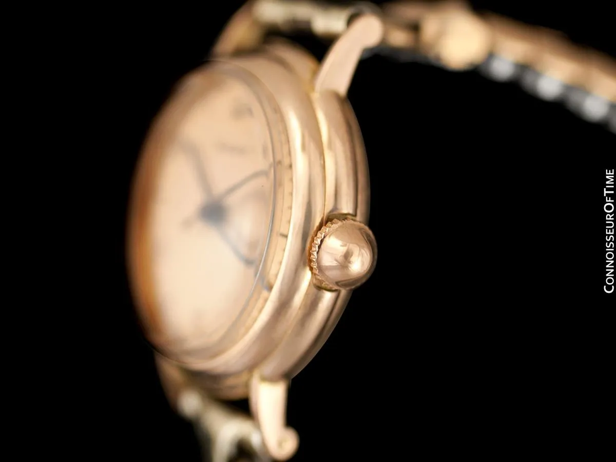 1938 Rolex Precision Vintage Pre-Cellini Ladies "Nurse" Style Watch, Ref. 3768 - 14K Rose Gold