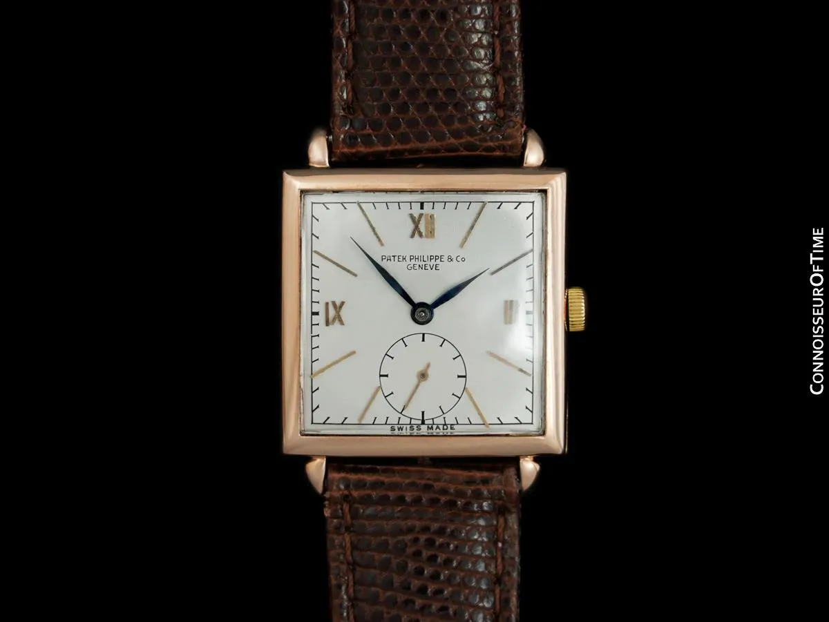 1940 Patek Philippe Vintage Mens Handwound Ref. 1432 Watch - 18K Rose Gold with Papers