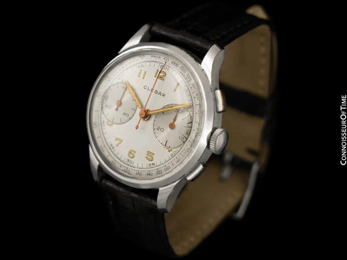 1940's Clebar-Zodiac Vintage Mens Sporting Chronograph - Stainless Steel