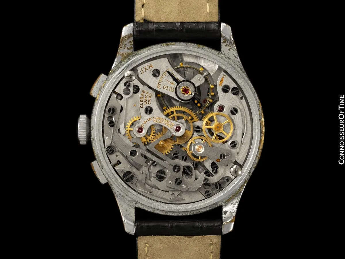 1940's Clebar-Zodiac Vintage Mens Sporting Chronograph - Stainless Steel