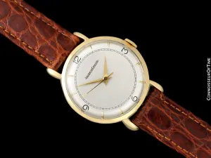 1946 Jaeger-LeCoultre Vintage Large Mens Watch With Tear Drop Lugs - 18K Gold