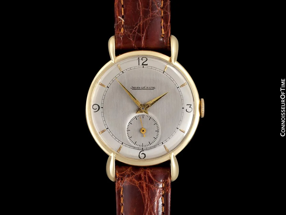 1947 Jaeger-LeCoultre Vintage Large 36mm Mens Watch With Tear Drop Lugs - 18K Gold