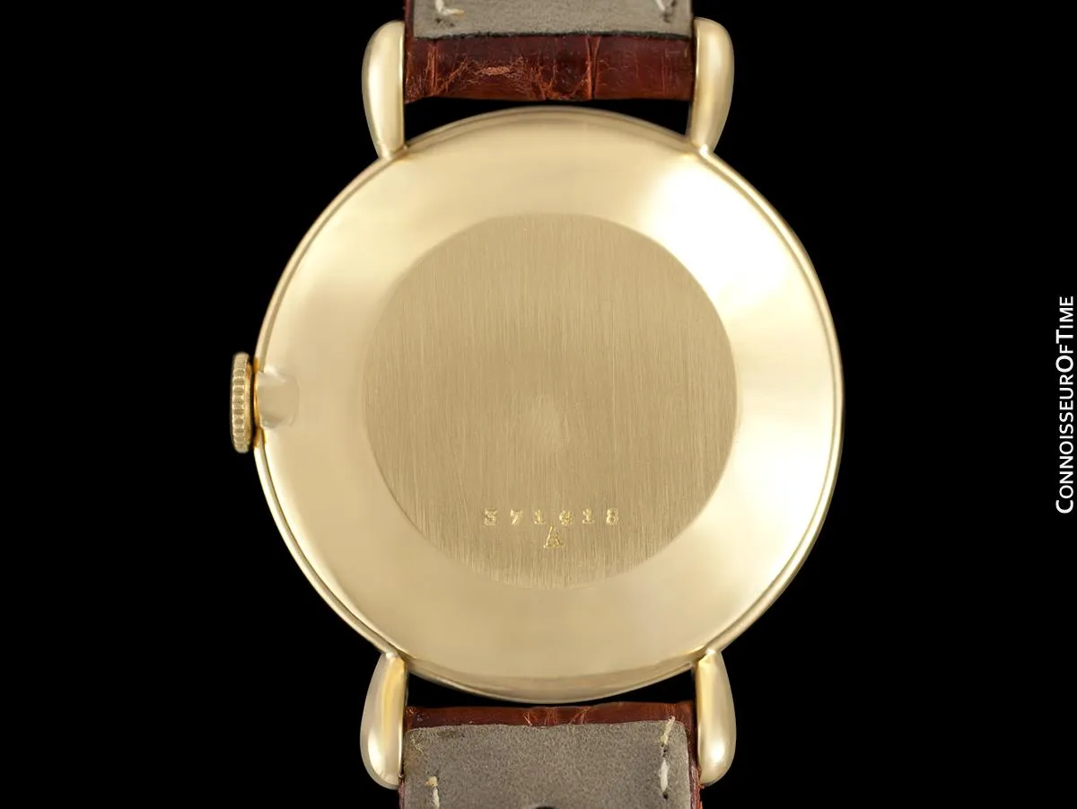 1947 Jaeger-LeCoultre Vintage Large 36mm Mens Watch With Tear Drop Lugs - 18K Gold