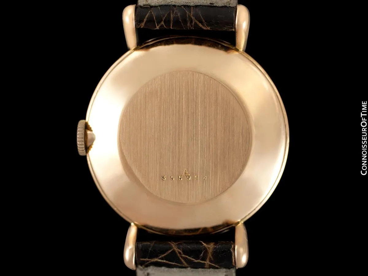 1947 Jaeger-LeCoultre Vintage Large Mens Watch With Tear Drop Lugs - 18K Rose Gold