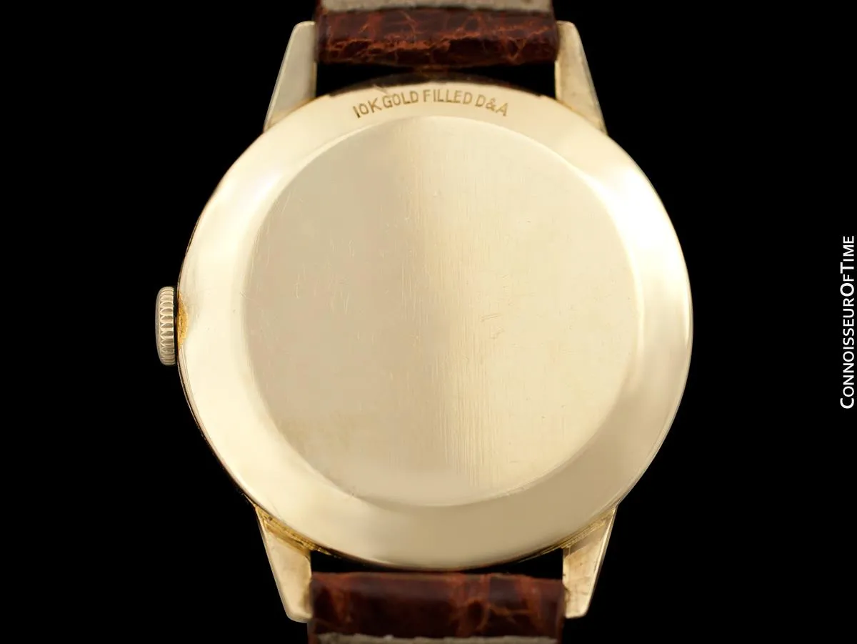 1949 Jaeger-LeCoultre Vintage Mens Triple Date Moon Phase Calendar Watch - 10K Gold Filled