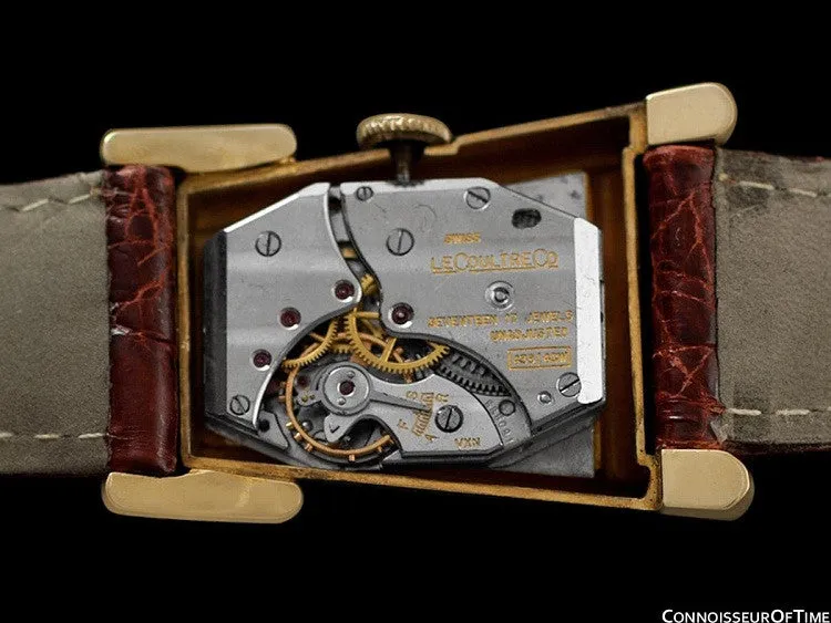 1949 Jaeger-LeCoultre Vintage Mens Watch, Rare Case, 10K Gold Filled, Grasshopper - The Aristocrat
