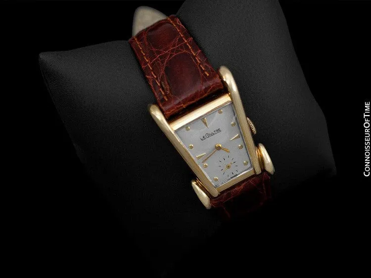 1949 Jaeger-LeCoultre Vintage Mens Watch, Rare Case, 10K Gold Filled, Grasshopper - The Aristocrat