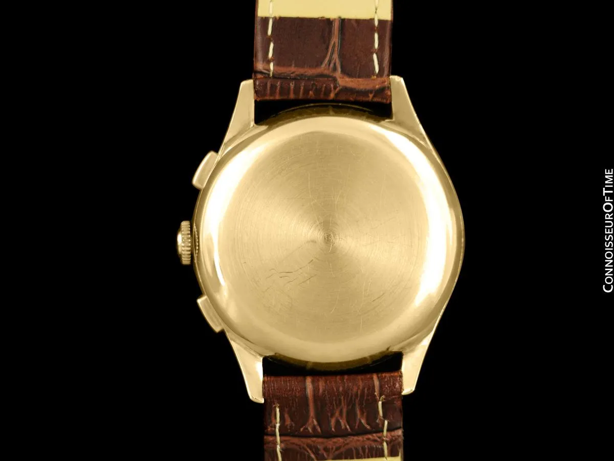 1950 Longines Caliber 30CH Mens Flyback 18K Rose Gold Chronograph Watch - Archive Extract