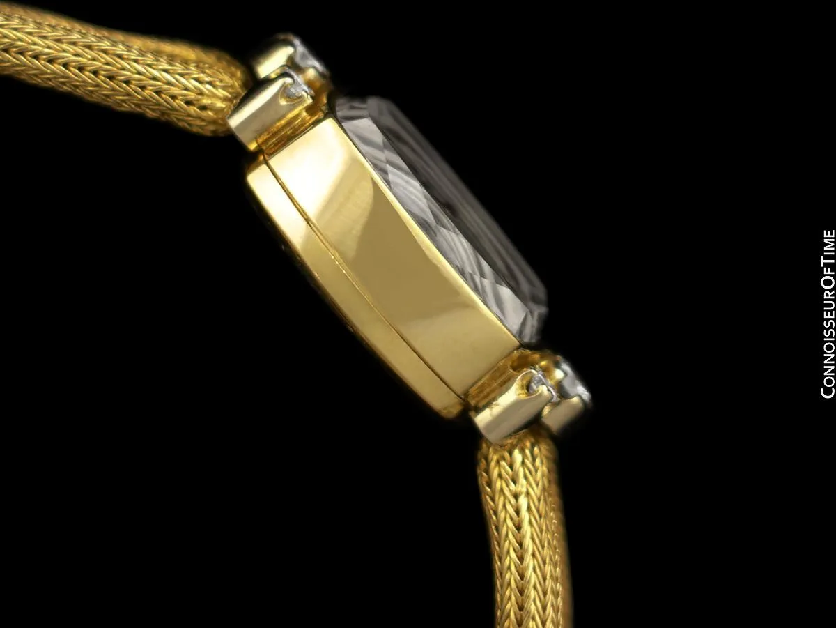 1950's Rolex Vintage Ladies Handwound Watch - 14K Gold & Diamonds