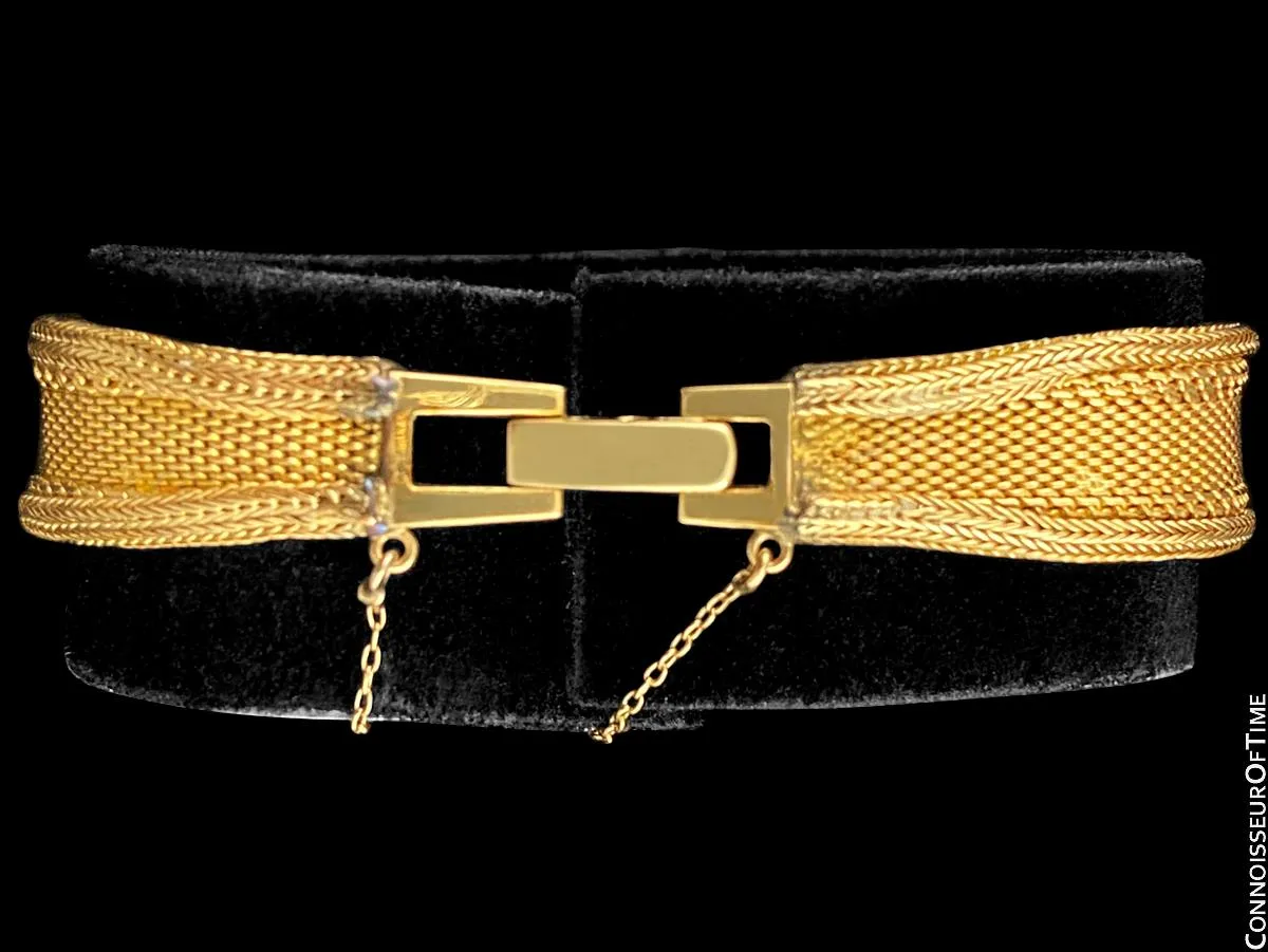 1950's Rolex Vintage Ladies Handwound Watch - 14K Gold & Diamonds