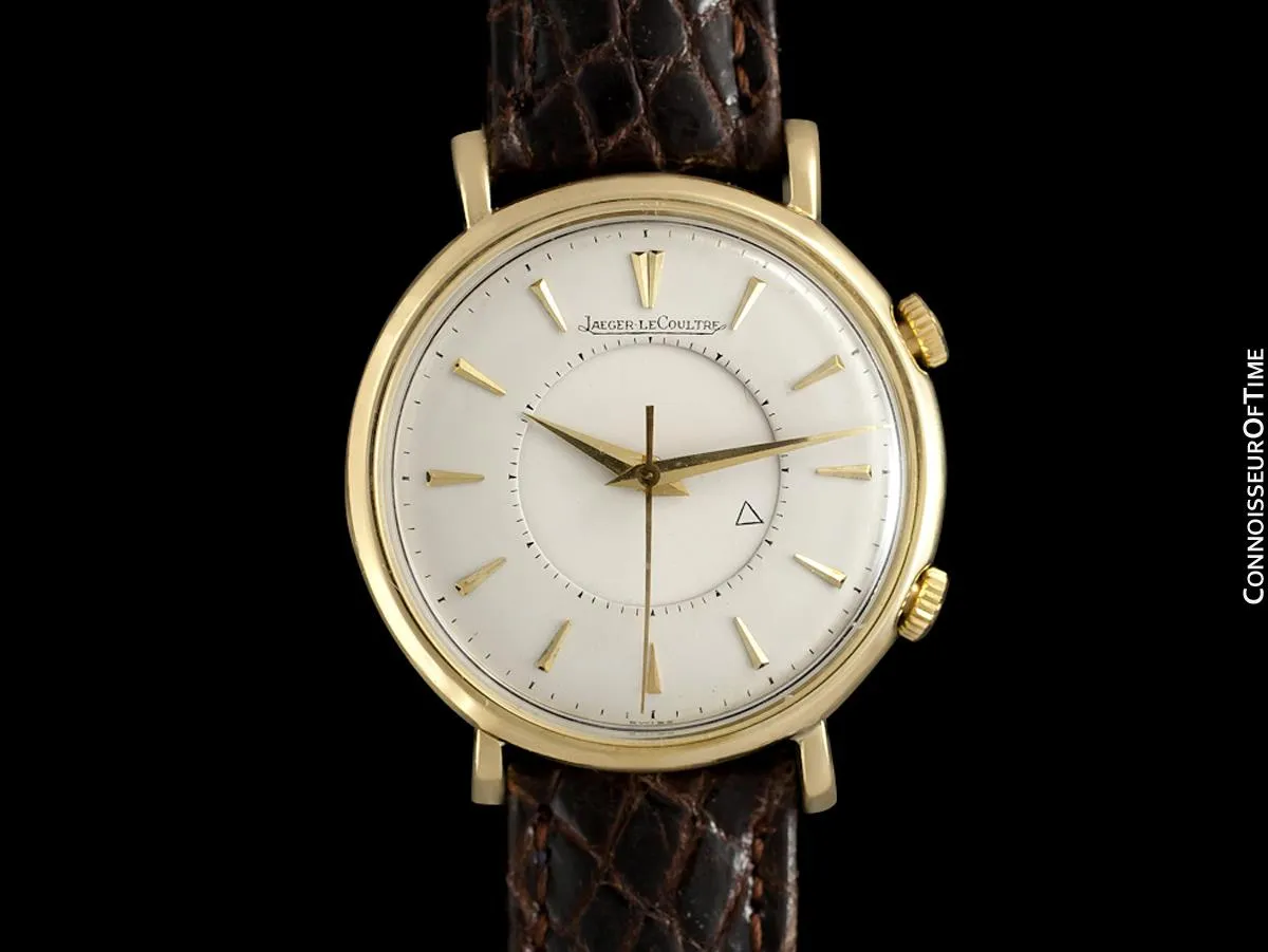 1951 Jaeger-LeCoultre Memovox Alarm Reveil Mens Watch - 18K Gold