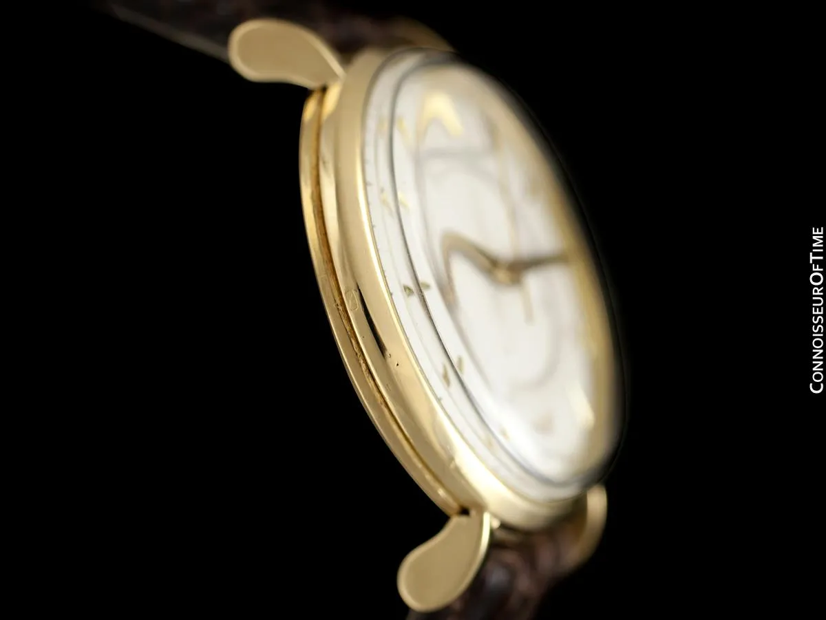 1951 Jaeger-LeCoultre Memovox Alarm Reveil Mens Watch - 18K Gold