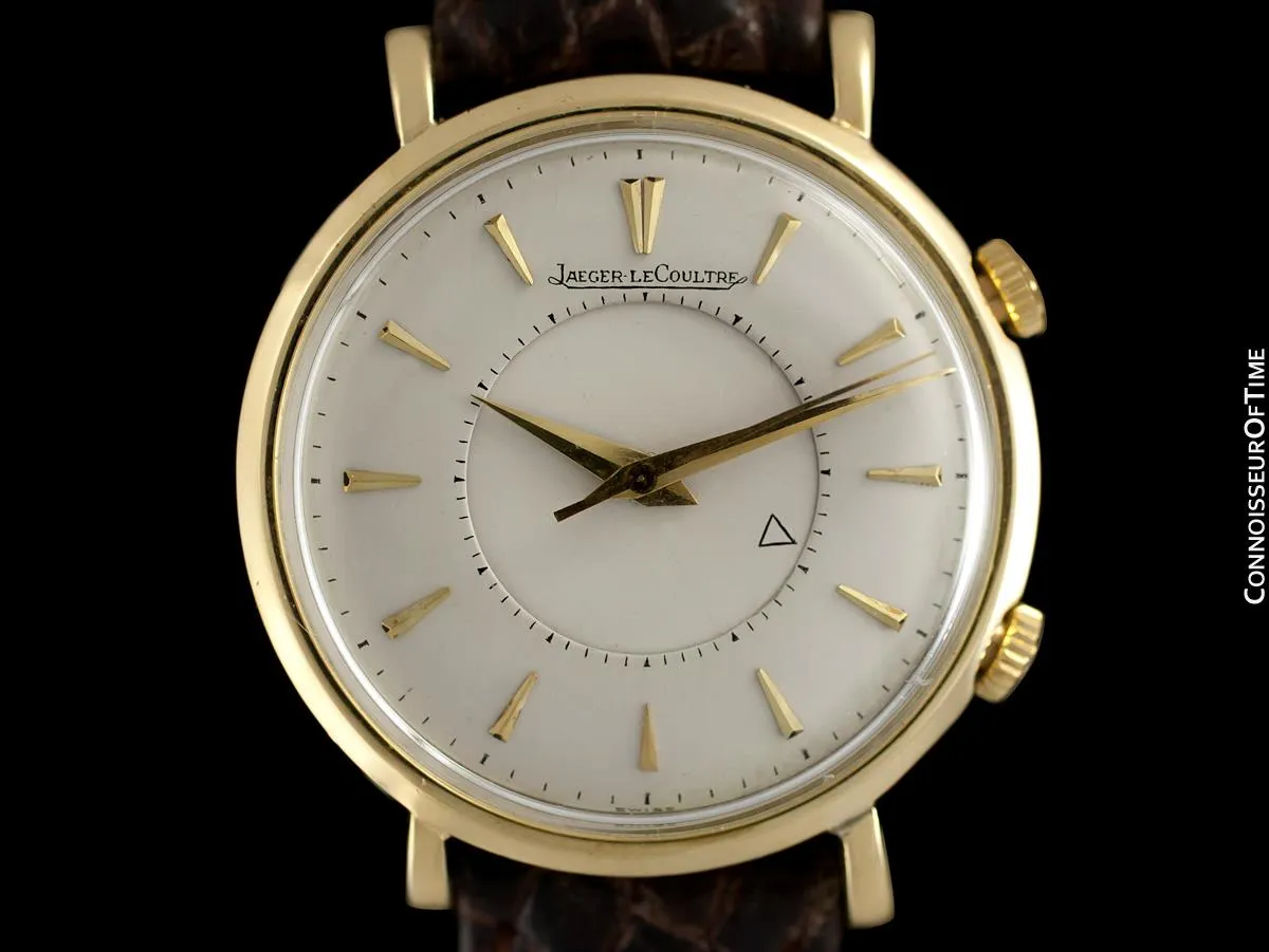 1951 Jaeger-LeCoultre Memovox Alarm Reveil Mens Watch - 18K Gold