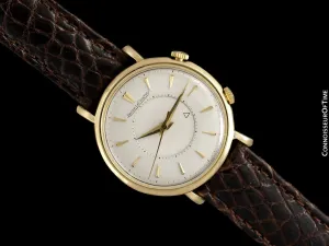 1951 Jaeger-LeCoultre Memovox Alarm Reveil Mens Watch - 18K Gold