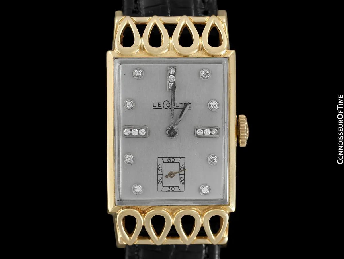 1951 Jaeger-LeCoultre Vintage Mens Watch, 18K Gold and Diamonds - The Lowell