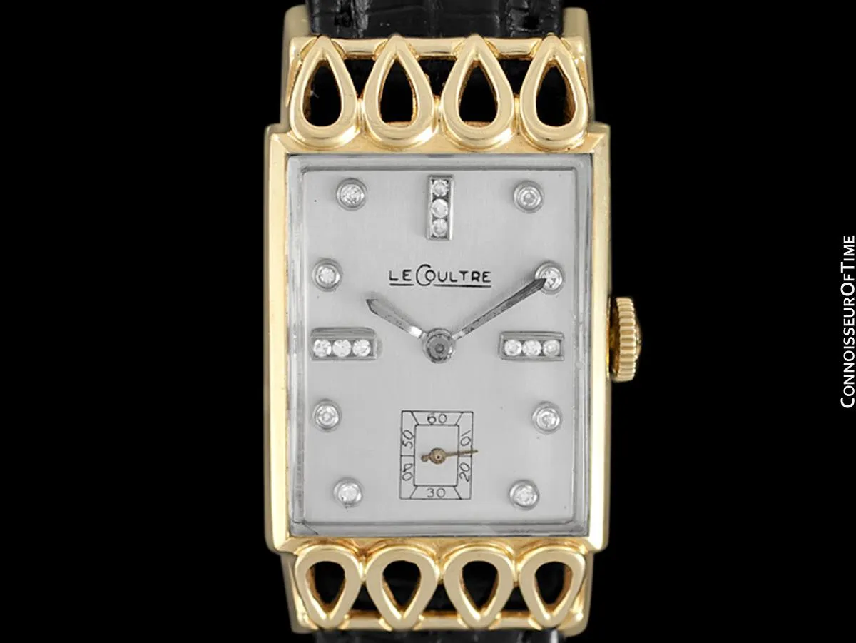 1951 Jaeger-LeCoultre Vintage Mens Watch, 18K Gold and Diamonds - The Lowell