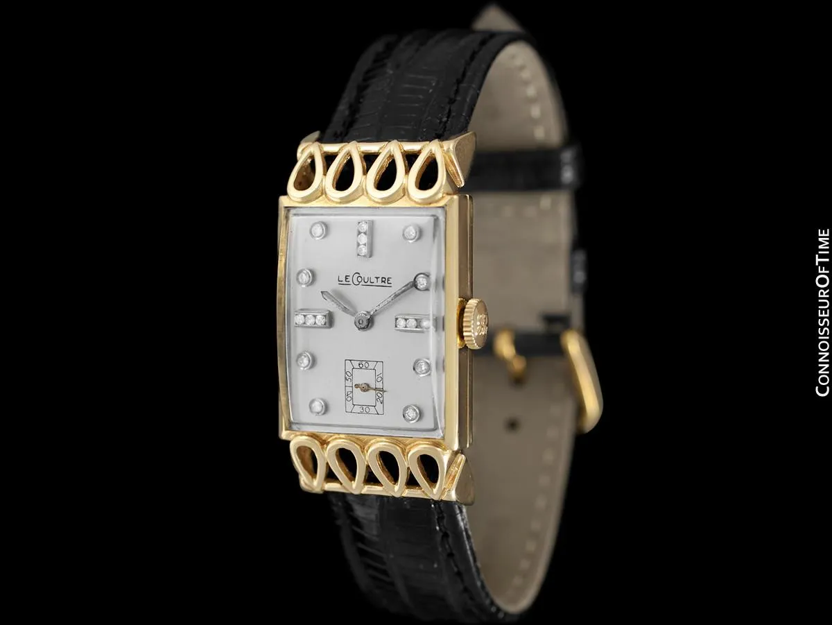 1951 Jaeger-LeCoultre Vintage Mens Watch, 18K Gold and Diamonds - The Lowell