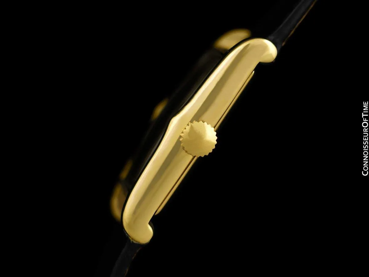 1952 Patek Philippe Vintage Mens Ref. 1588 "Pagoda" Serpico Y Laino Large Rectangular Watch - 18K Gold with Extract