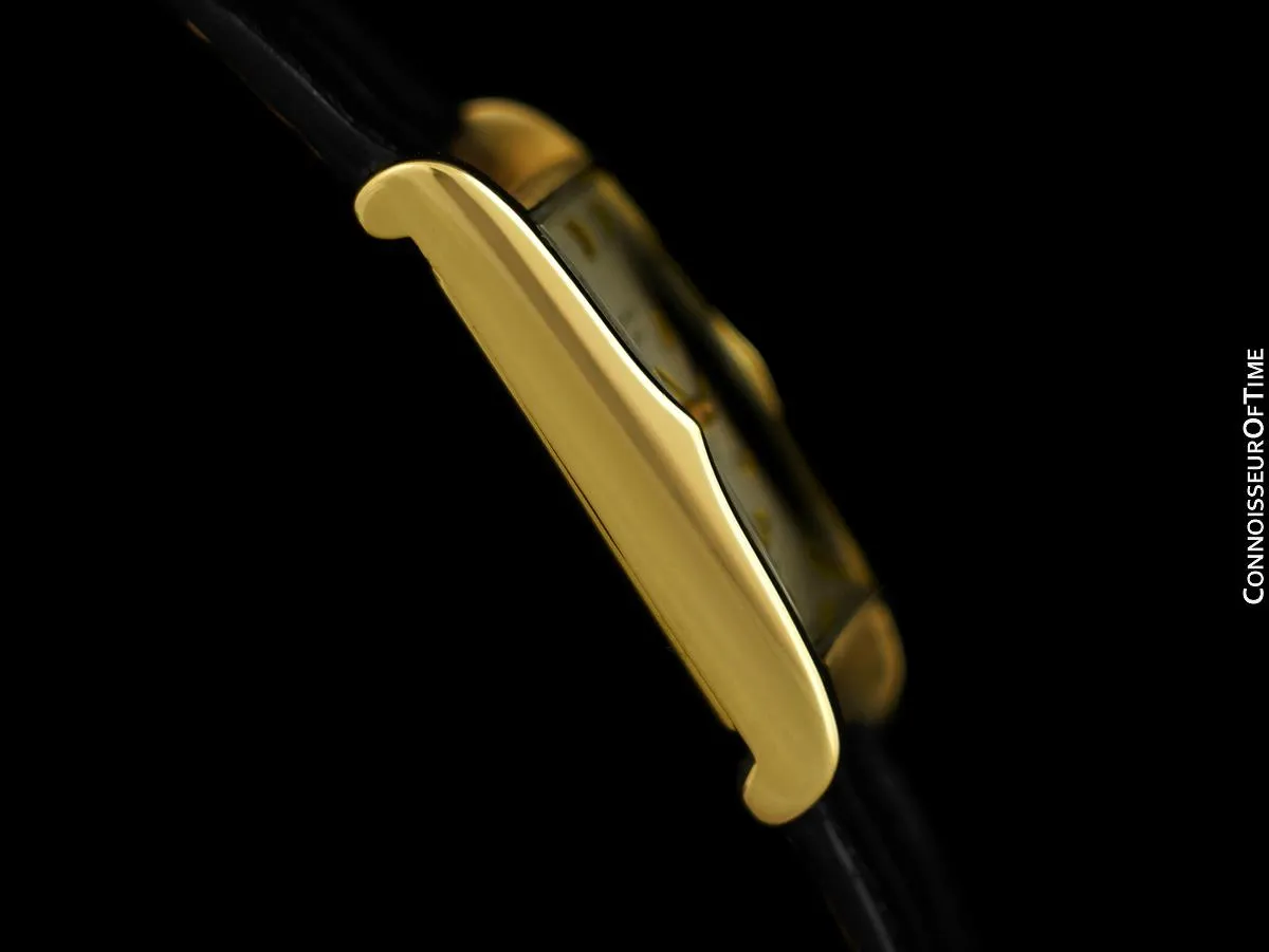 1952 Patek Philippe Vintage Mens Ref. 1588 "Pagoda" Serpico Y Laino Large Rectangular Watch - 18K Gold with Extract